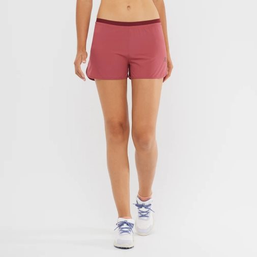 Shorts De Corrida Salomon Cross 3'' Feminino Rosa | PT E63794